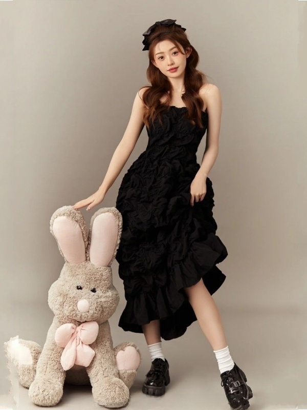 Photography Outfit - Black Studio Theme Photography Clothes Sweet