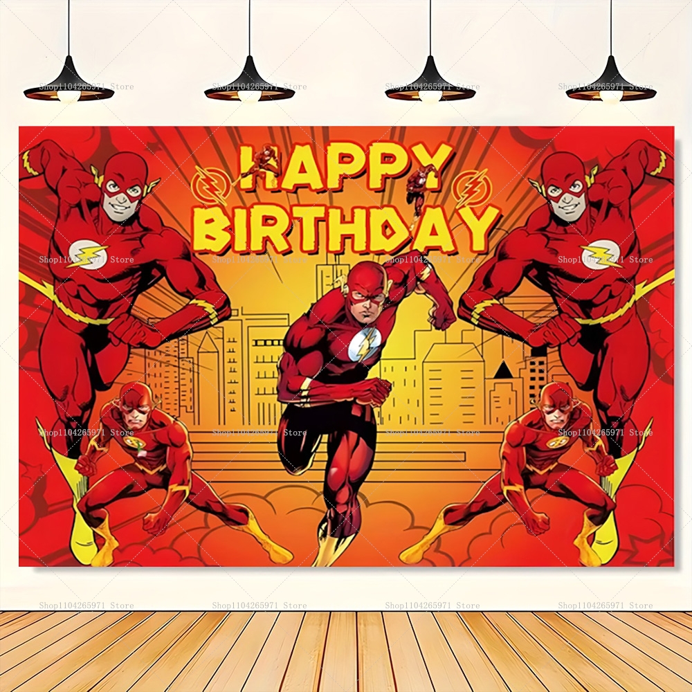 Photography Sport - DC The Flash Backdrop Banner Superhero