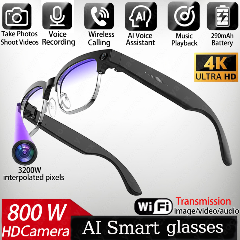 Photography Product - 4K Smart AI Glasses 8MP Camera