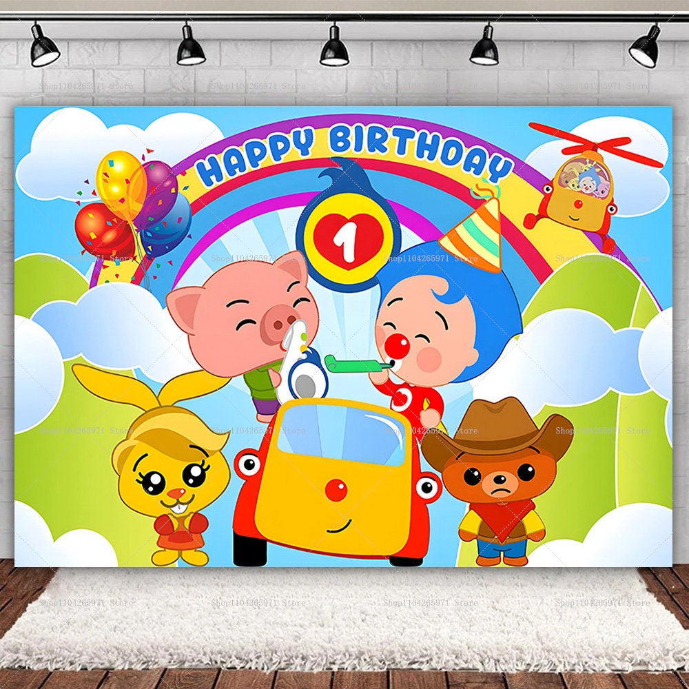 Photography Sport - Kids Birthday Baby Shower Backdrop Cartoon
