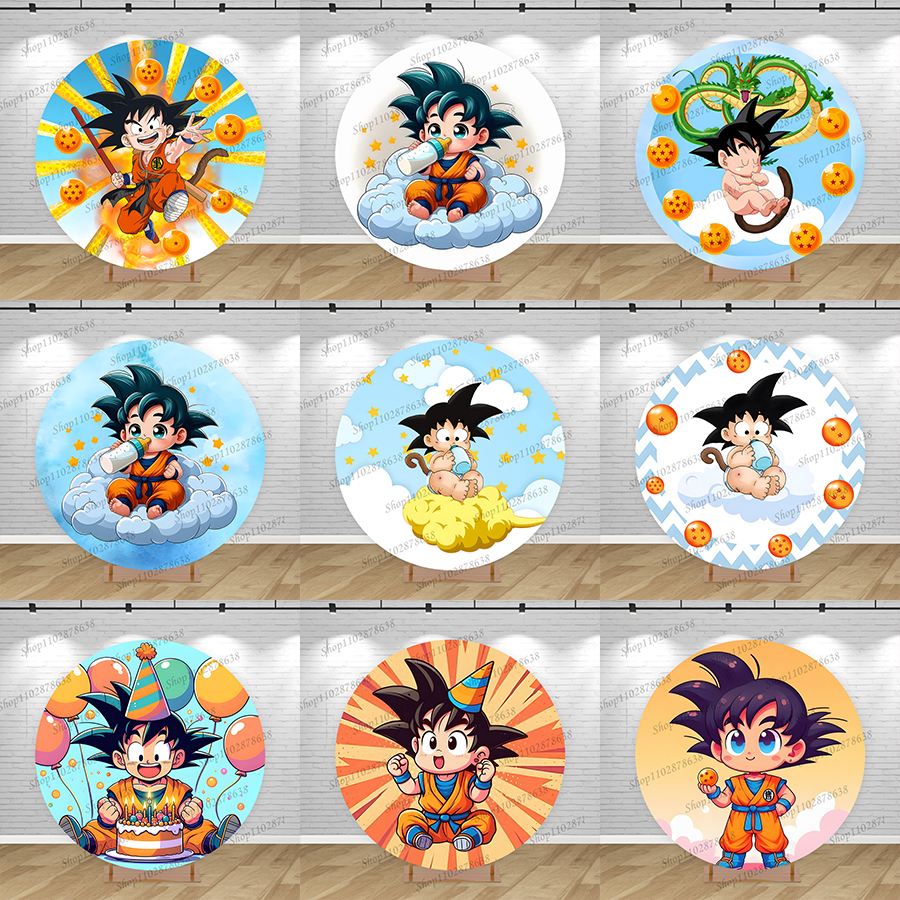 Photography Triangle - Dragon Ball Baby Goku Round Backdrop
