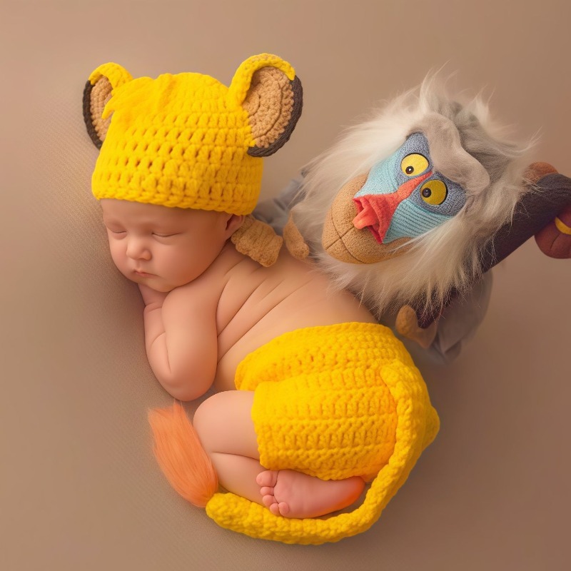 Photography Outfit - Baby Costume Newborn Photo Props Lion