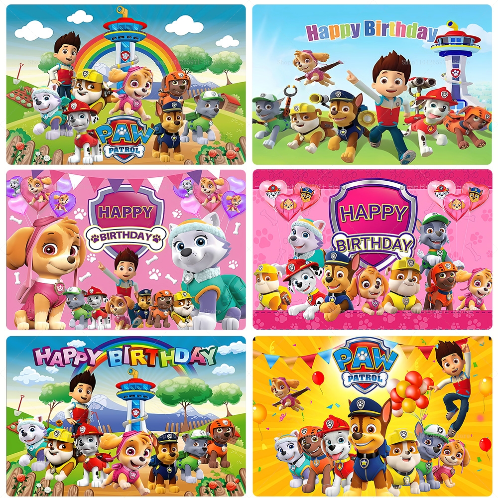 Photography Sport - Kids Birthday Studio Backdrop PAW Patrol
