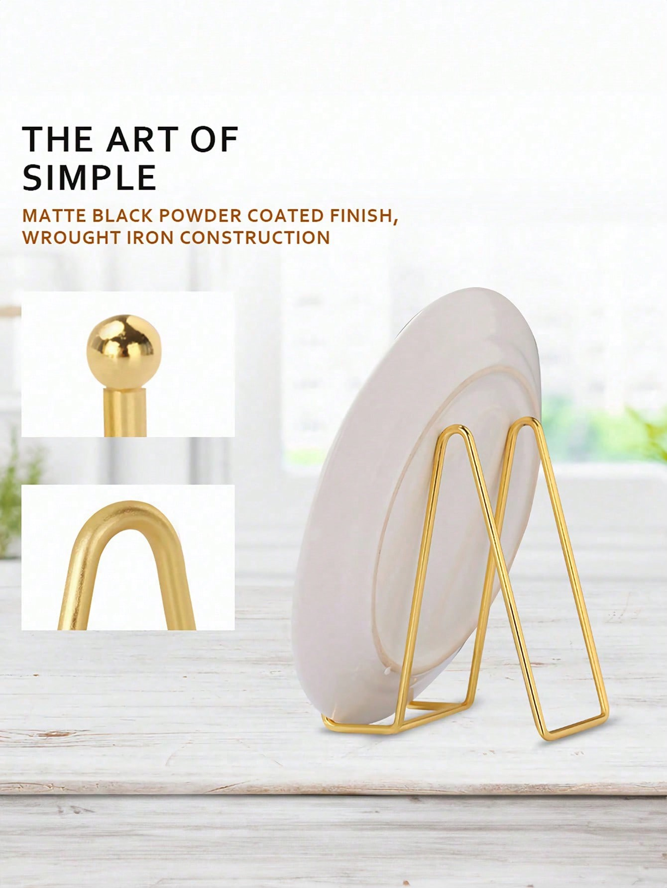 Photography Definition - Plate Holder Display Stands, Metal Gold