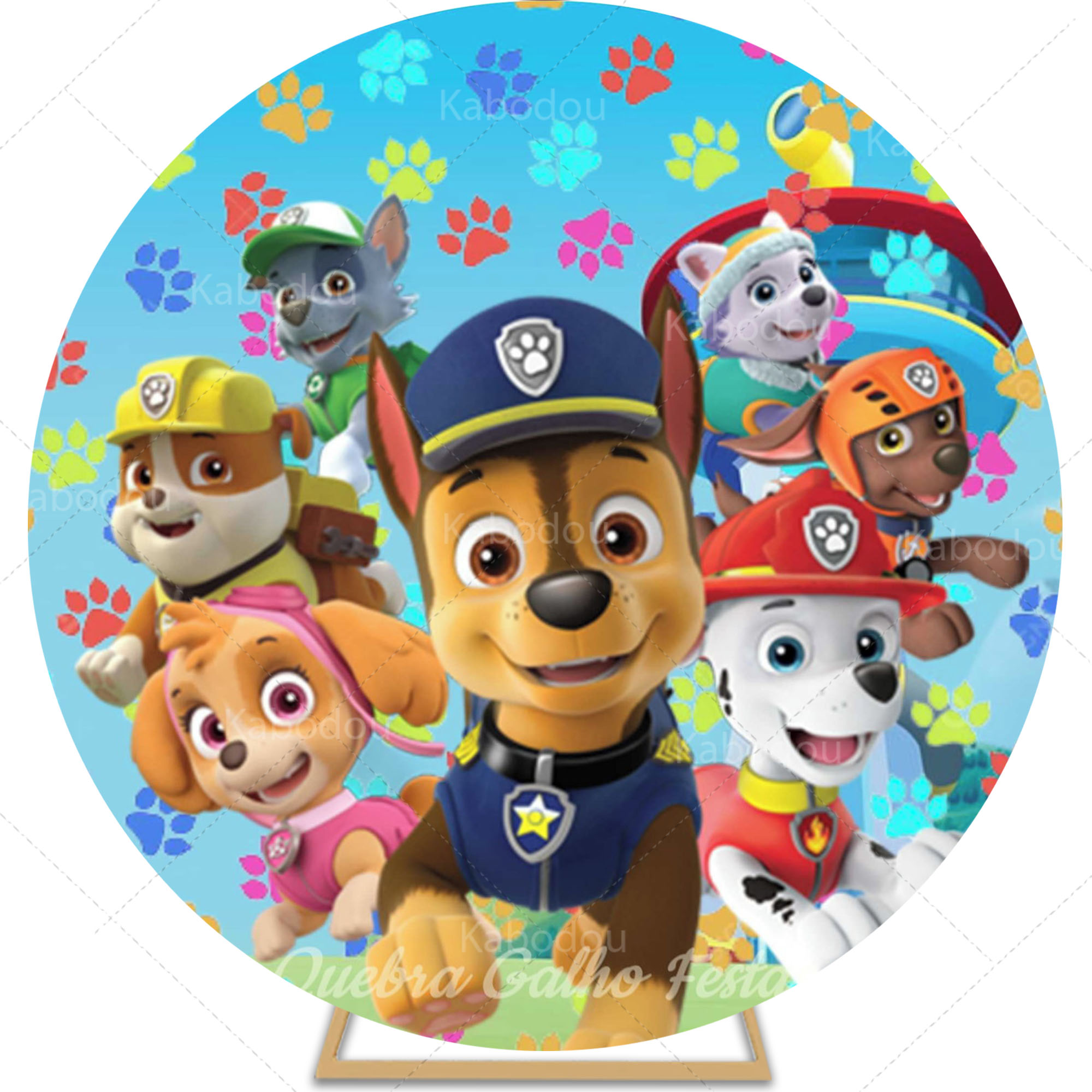 Paws Patrols Round Backdrop Bo - Photography Triangle avis et prix