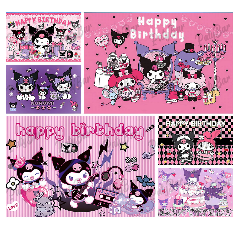 Cute Purple Pink Kuromi Backdr - Photography Class avis et prix