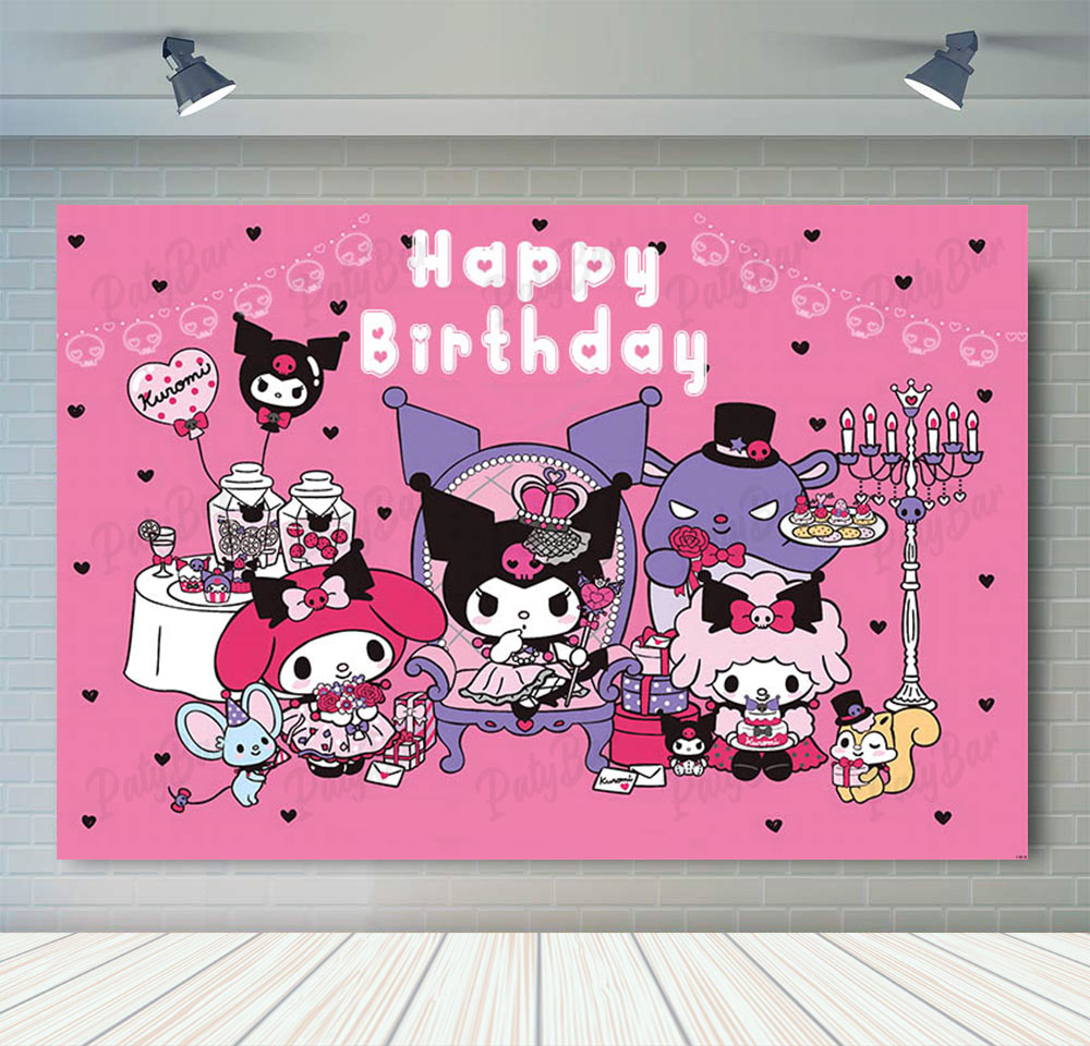 Cute Purple Pink Kuromi Backdr - Photography Class avis et prix