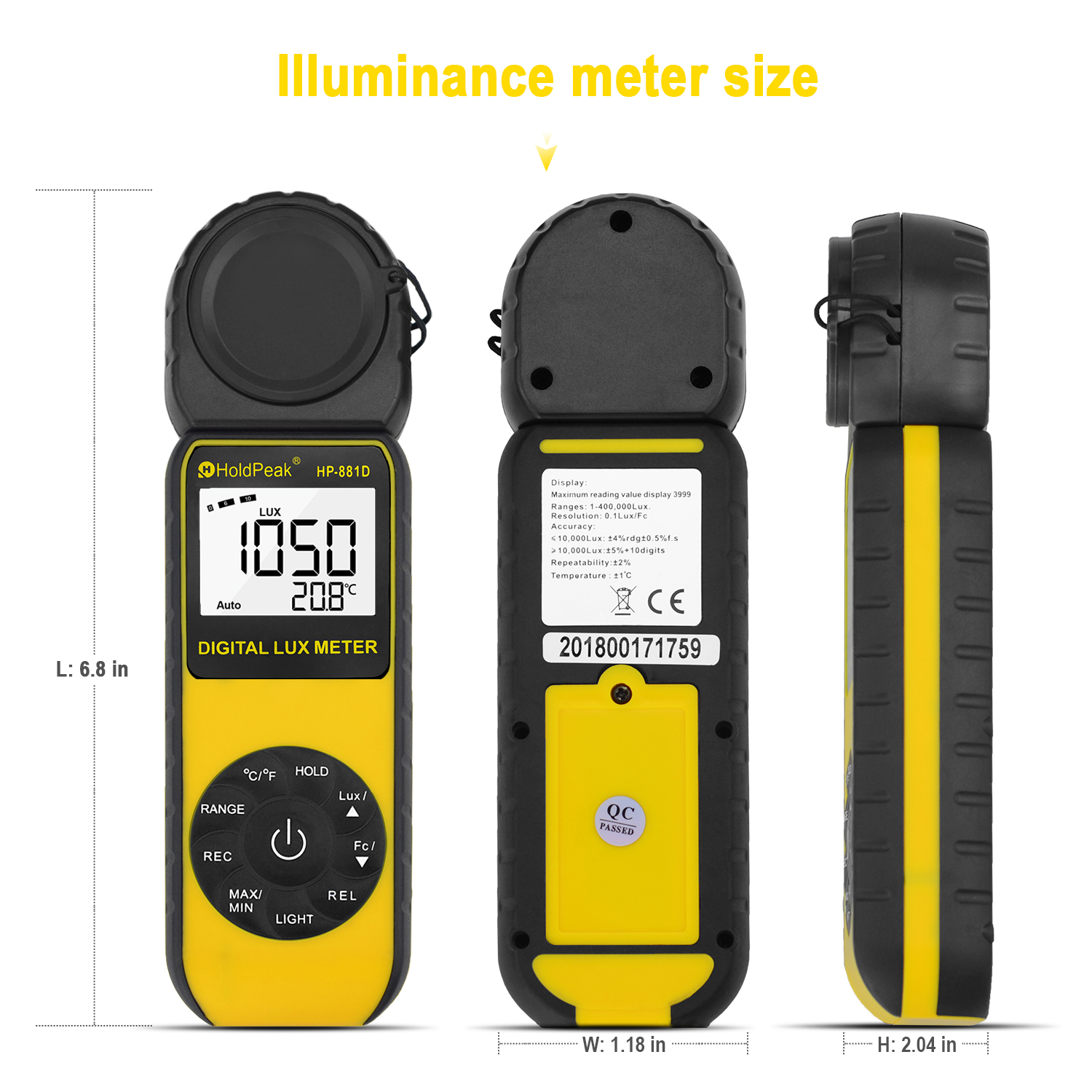 HoldPeak HP-881D Digital Lux M - Photography Hp avis et prix