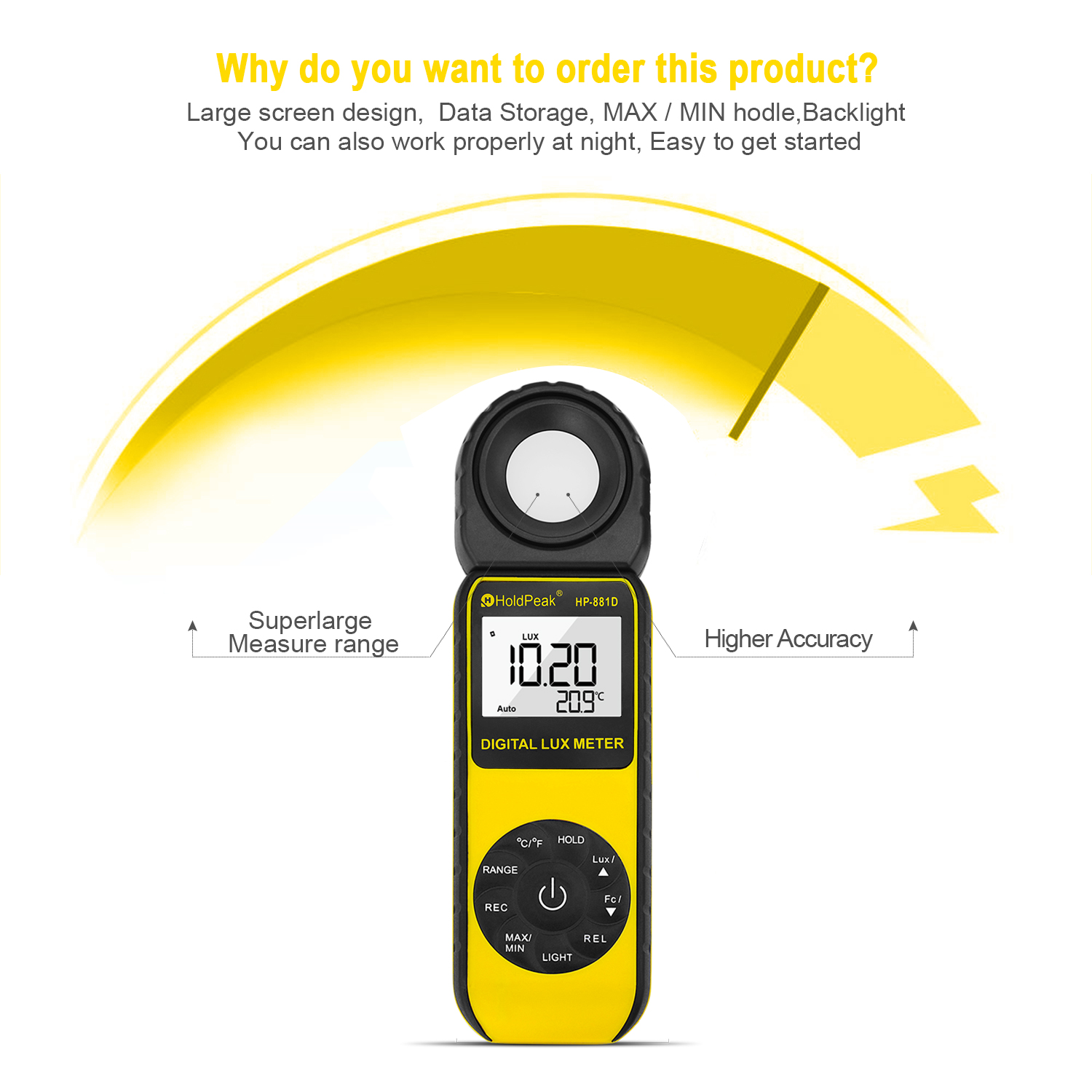 HoldPeak HP-881D Digital Lux M - Photography Hp avis et prix