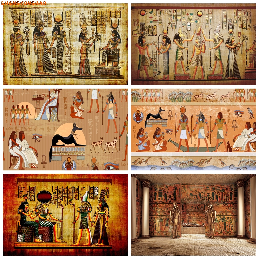 Ancient Egypt Fresco Pattern B - Photography Backdrop Muslin avis et prix