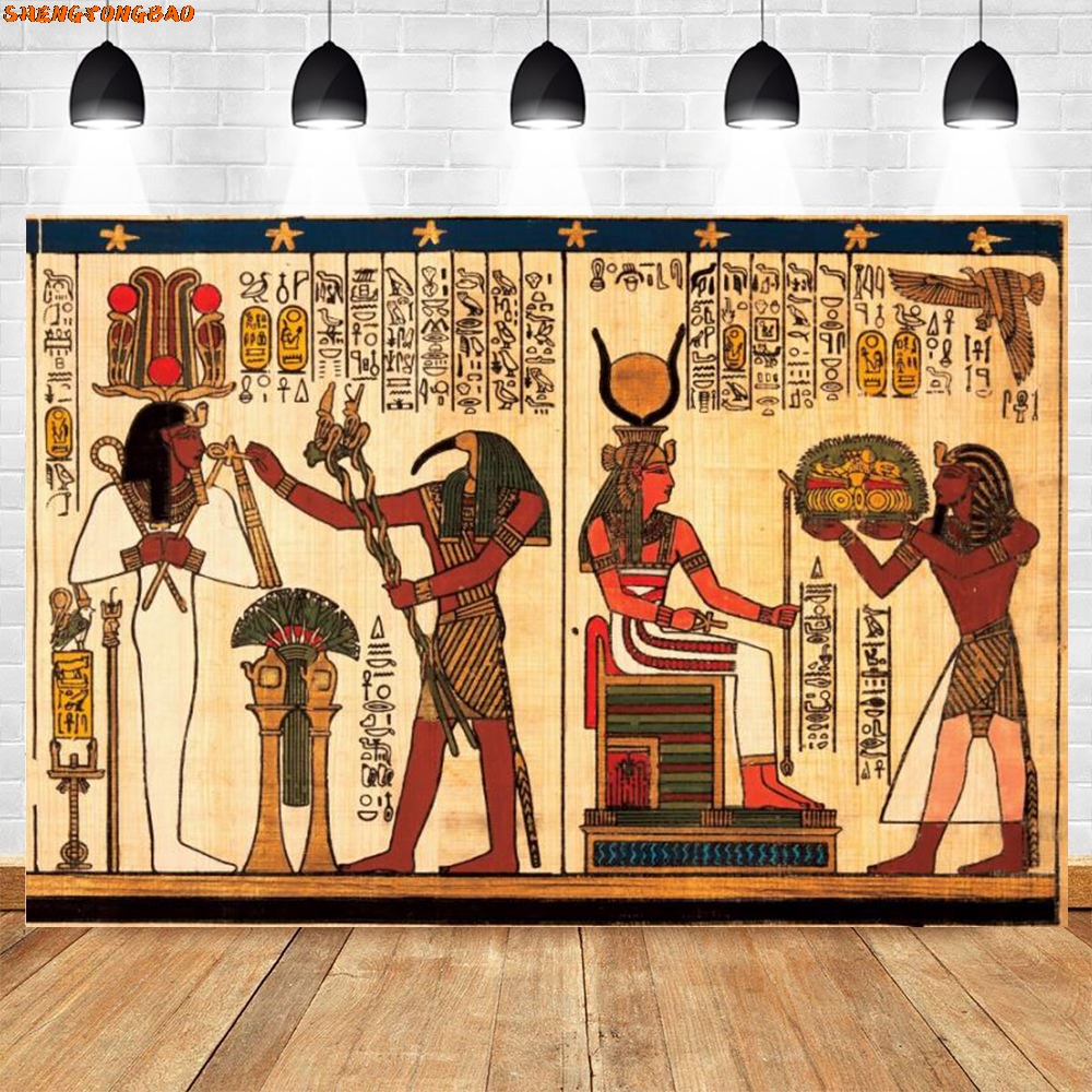 Ancient Egypt Fresco Pattern B - Photography Backdrop Muslin avis et prix