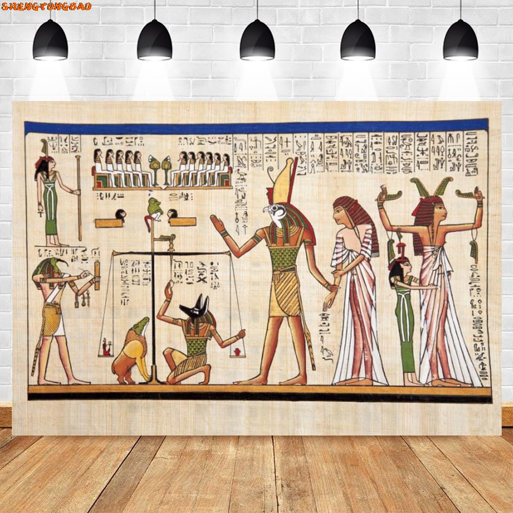 Ancient Egypt Fresco Pattern B - Photography Backdrop Muslin avis et prix