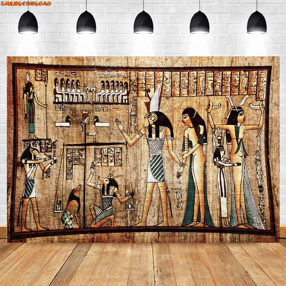 Ancient Egypt Fresco Pattern B - Photography Backdrop Muslin avis et prix