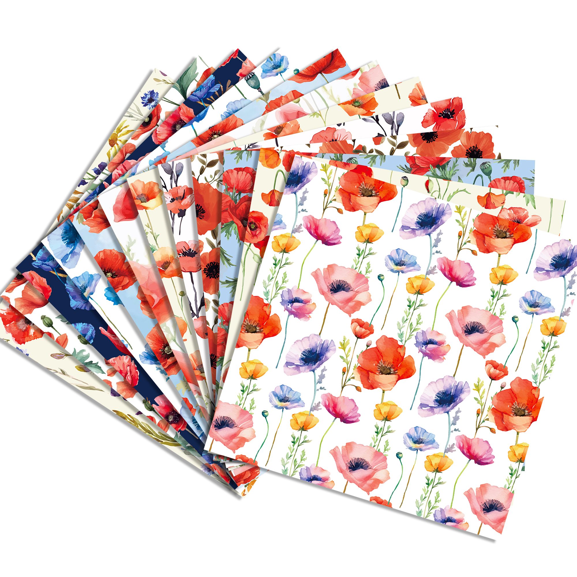 24pcs 30*30cm Poppy Red Flower - Photography Class avis et prix