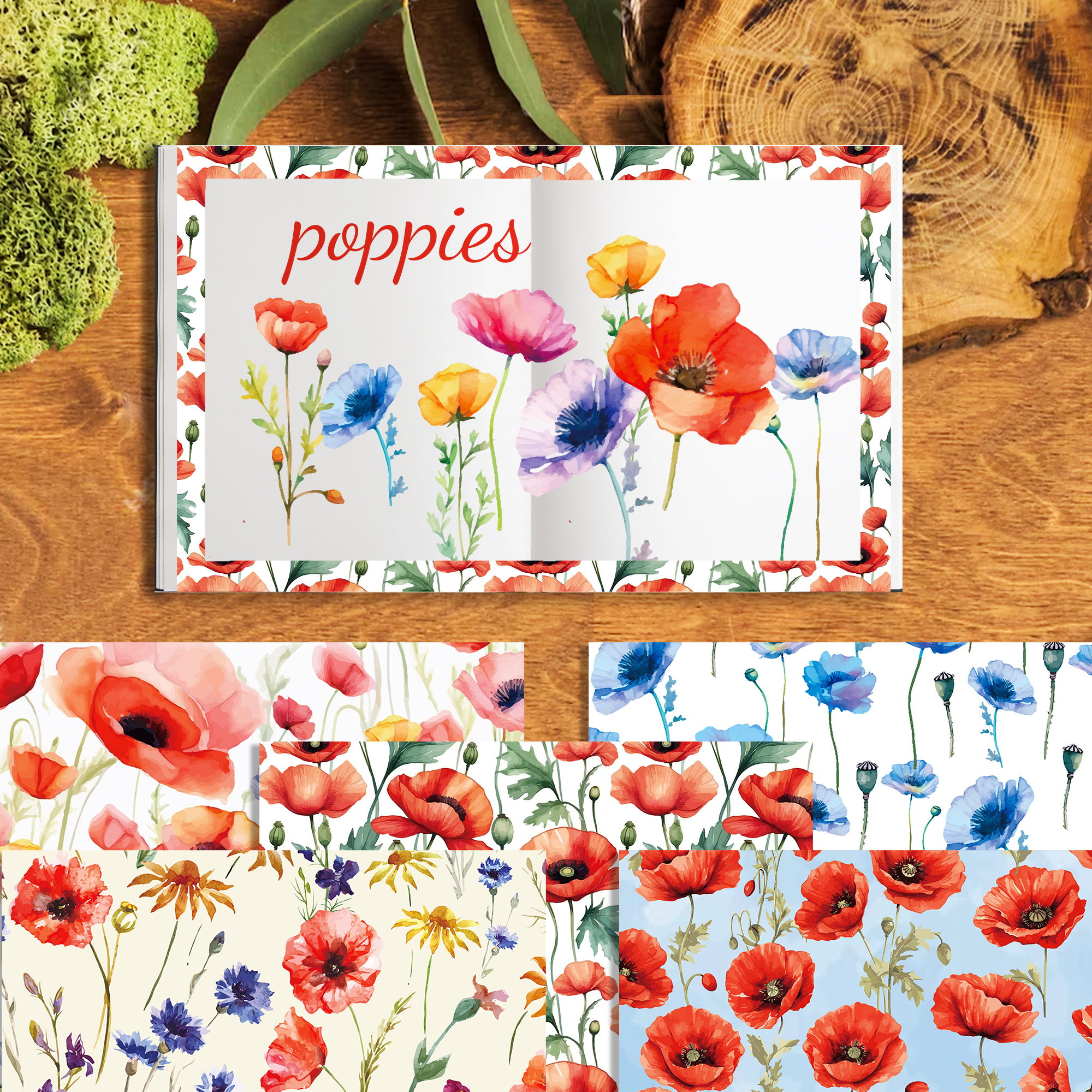 24pcs 30*30cm Poppy Red Flower - Photography Class avis et prix