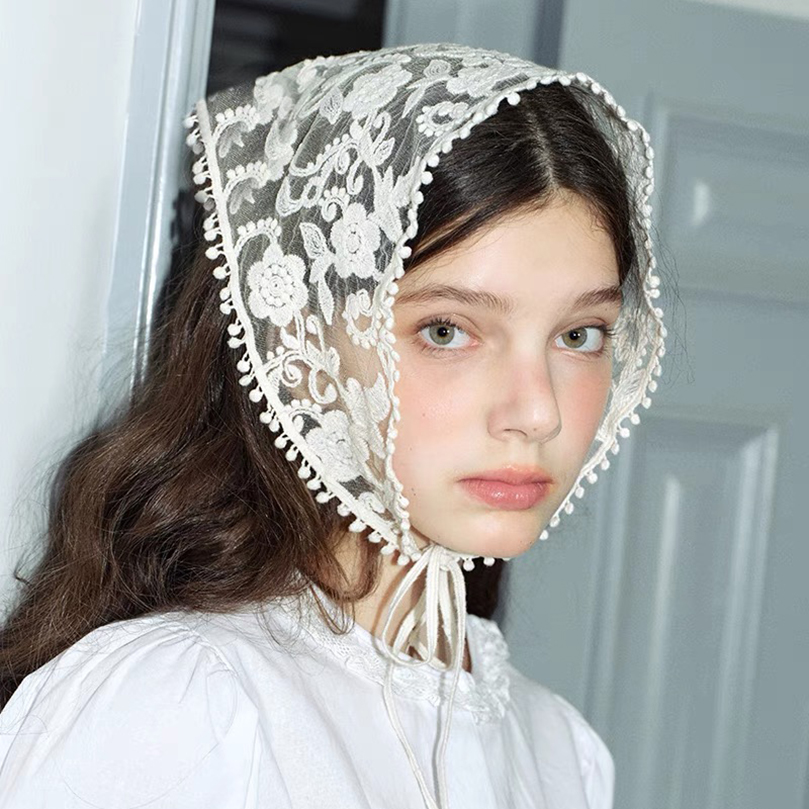 White Woven Floral Lace Hair S - Photography Triangle avis et prix