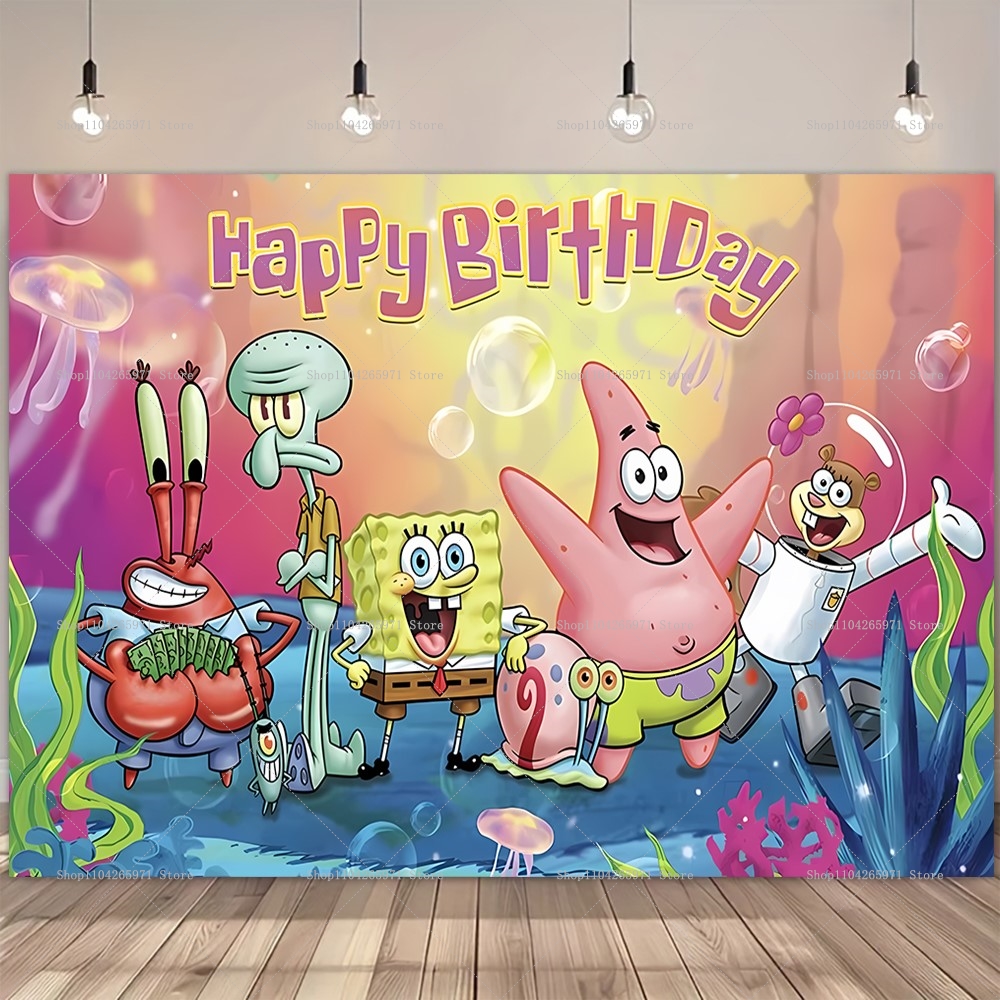 SpongeBob Party Backdrop Banne - Photography Sport avis et prix