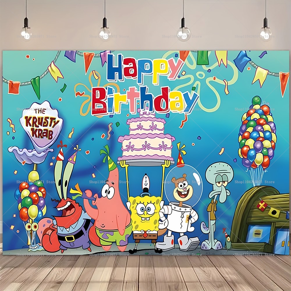 SpongeBob Party Backdrop Banne - Photography Sport avis et prix