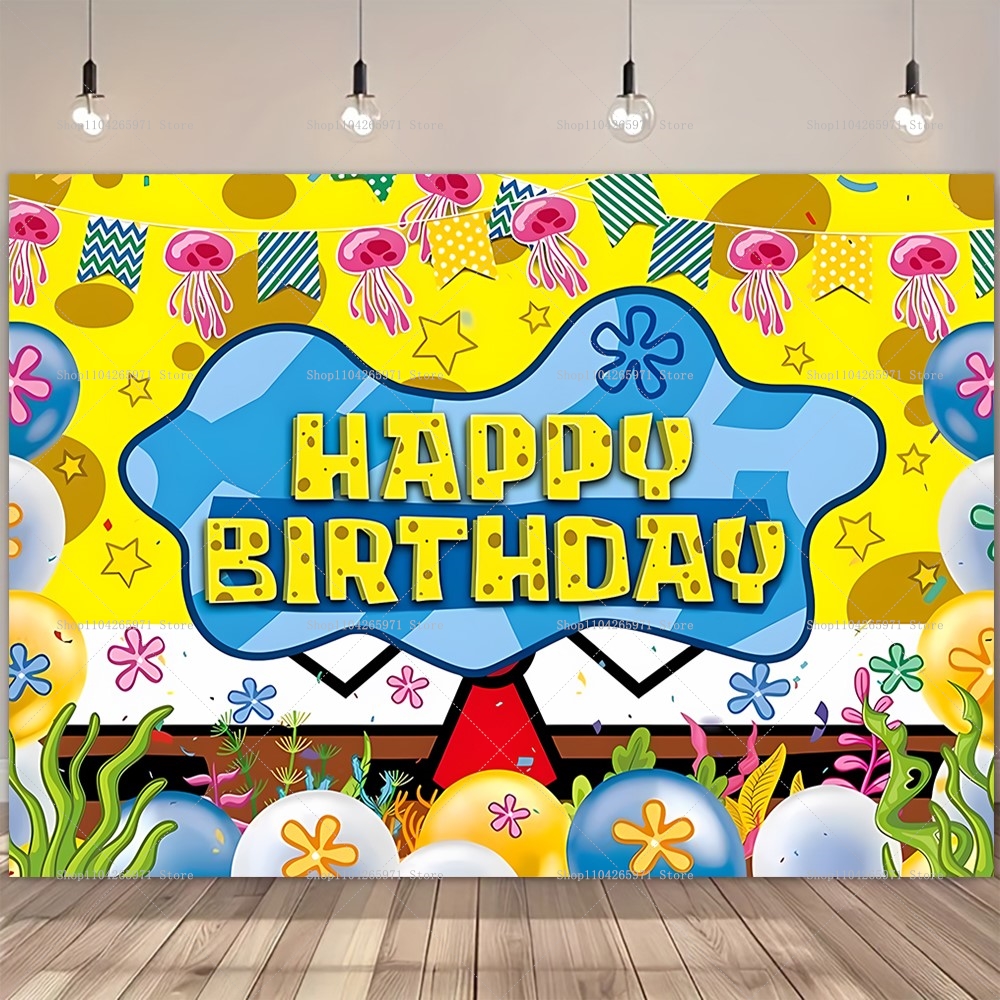 SpongeBob Party Backdrop Banne - Photography Sport avis et prix