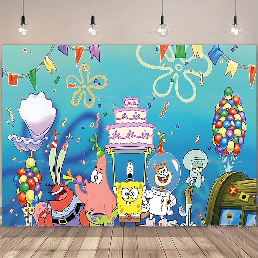 SpongeBob Party Backdrop Banne - Photography Sport avis et prix