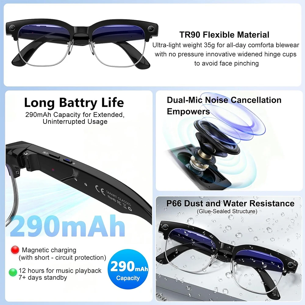 4K Smart AI Glasses 8MP Camera - Photography Product avis et prix