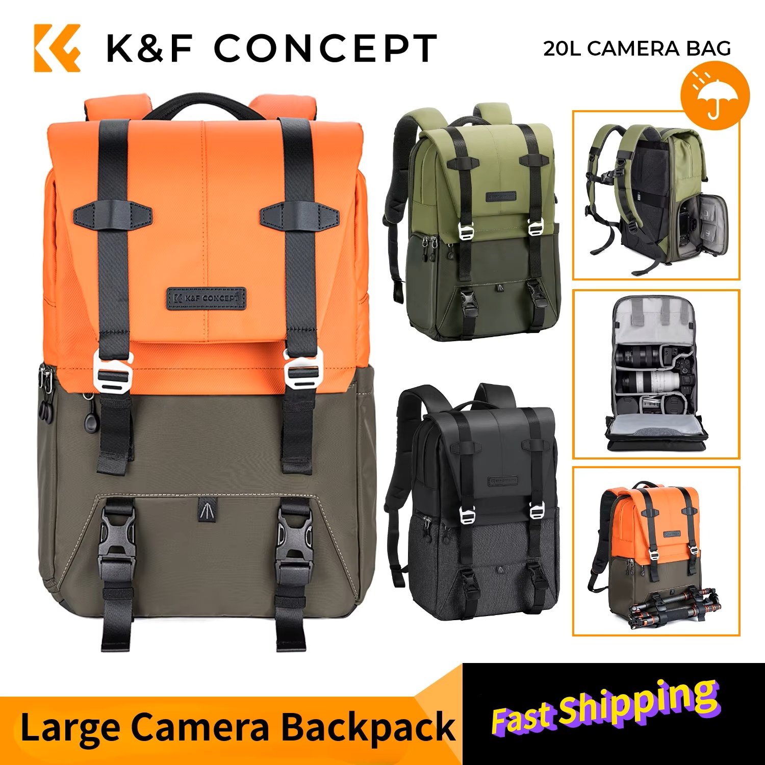 K&F CONCEPT Camera Backpack Tr - Photography Product avis et prix