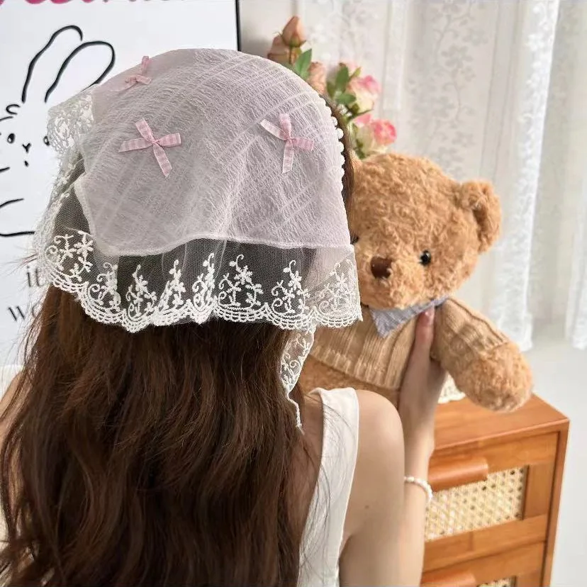 Red Woven Plaid Lace Hair Scar - Photography Triangle avis et prix