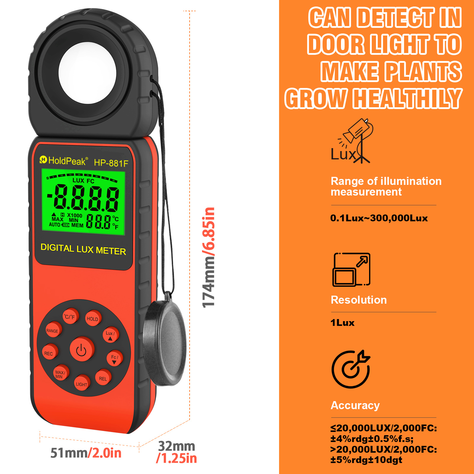 Digital Lux Meter 0.1-400,000L - Photography Hp avis et prix