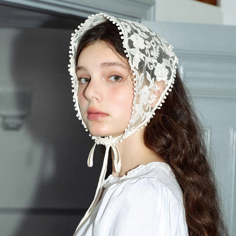 White Woven Floral Lace Hair S - Photography Triangle avis et prix