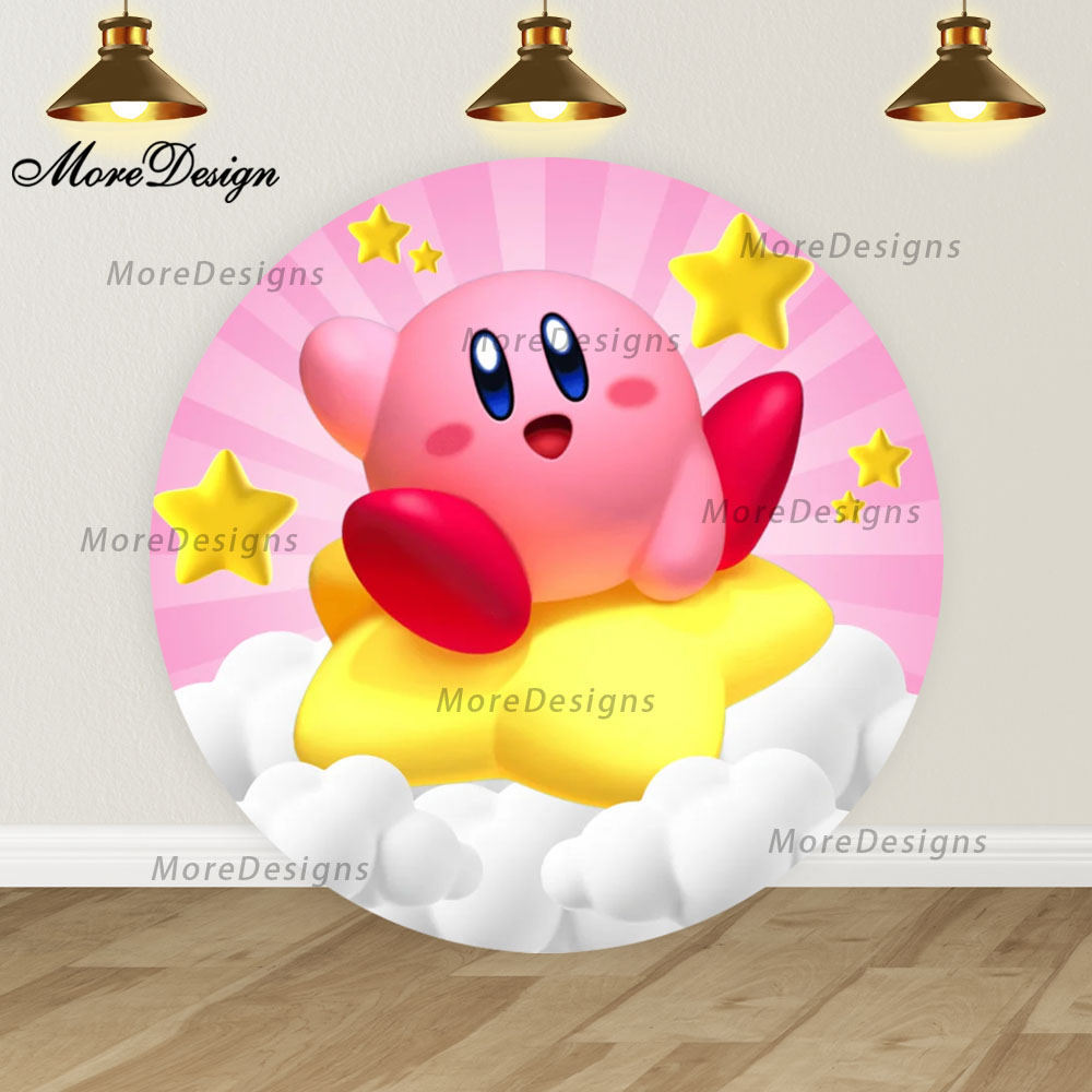 Cartoon Star Kirby Round Backd - Photography Sport avis et prix