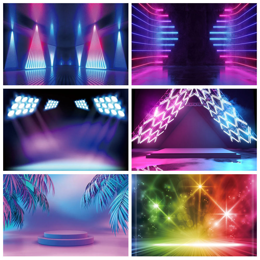 Neon Color Dance Stage Backdro - Photography Zone avis et prix