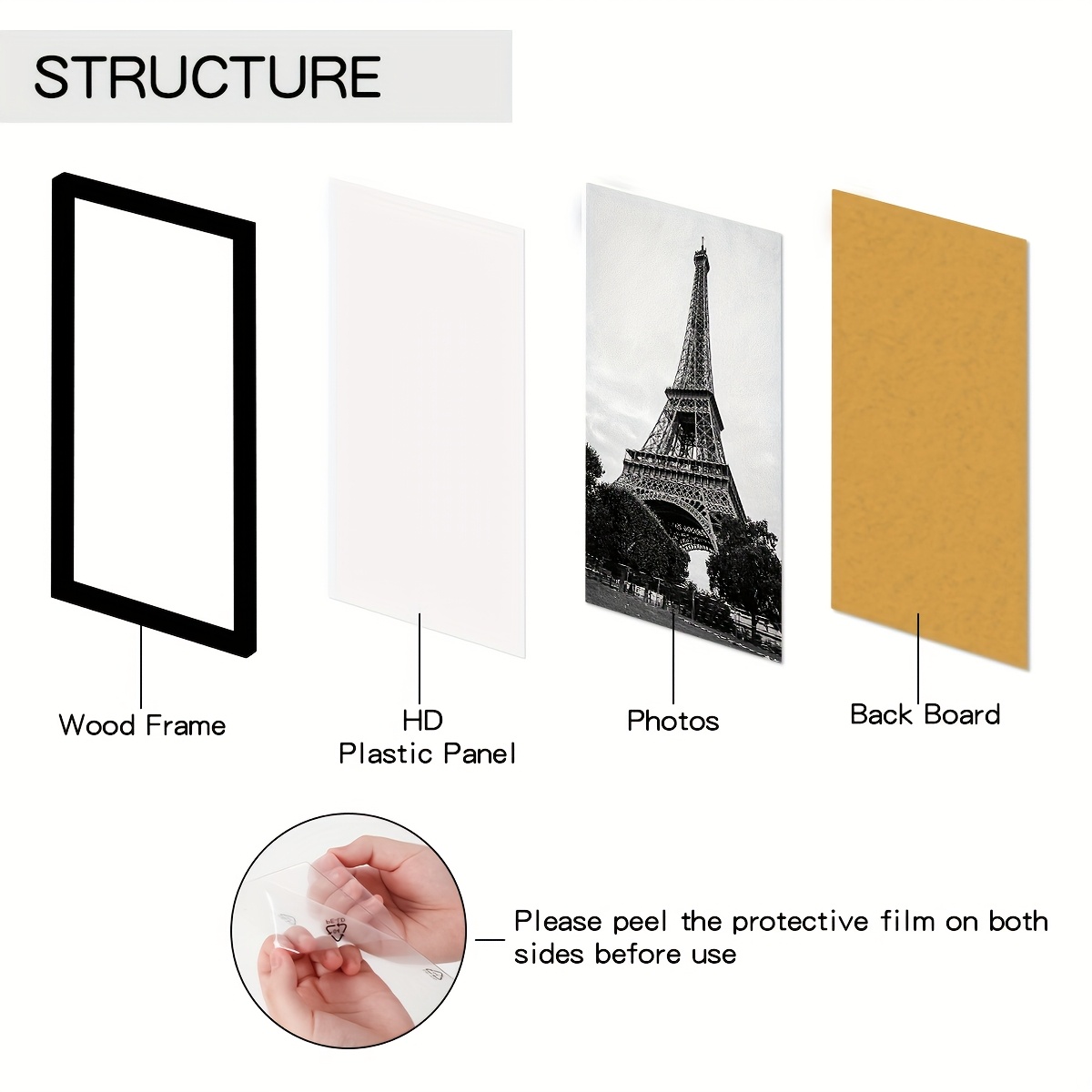 5-Piece Set A4 Black Wooden Ph - Photography Definition avis et prix