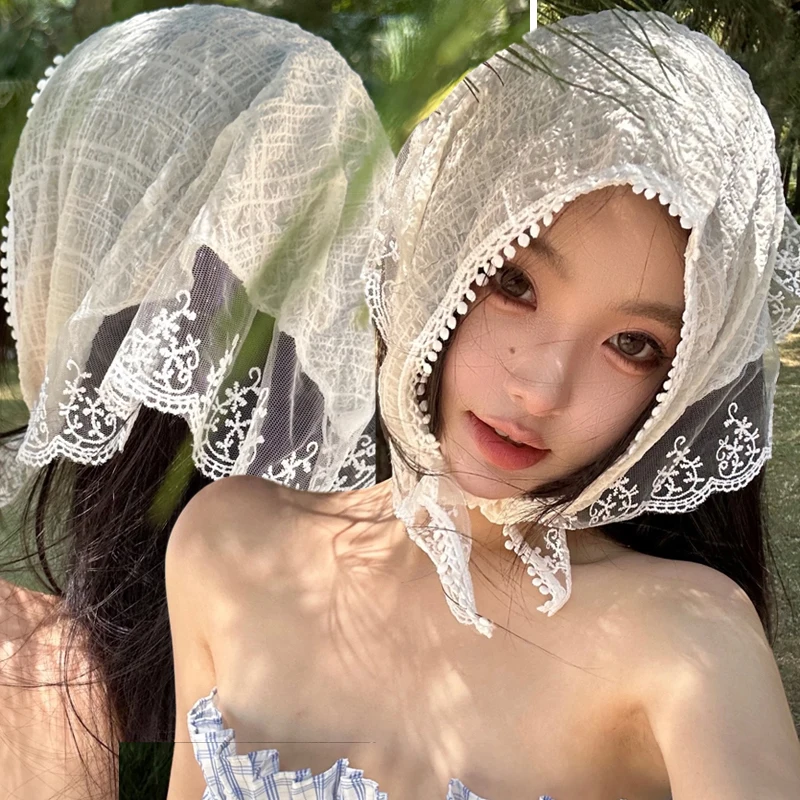 Summer White Lace Head Wrap Sc - Photography Triangle avis et prix