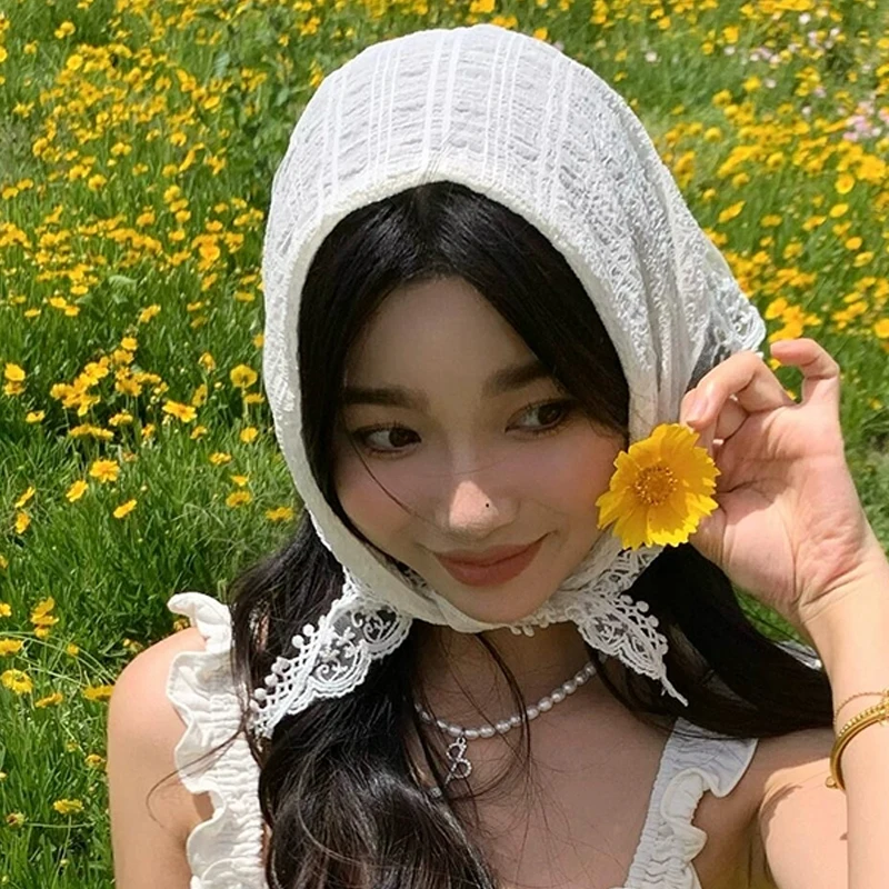 Summer White Lace Head Wrap Sc - Photography Triangle avis et prix
