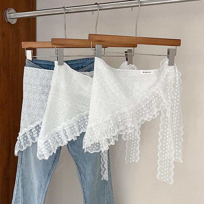 Retro Lace Trim Scarf Women Tr - Photography Triangle avis et prix