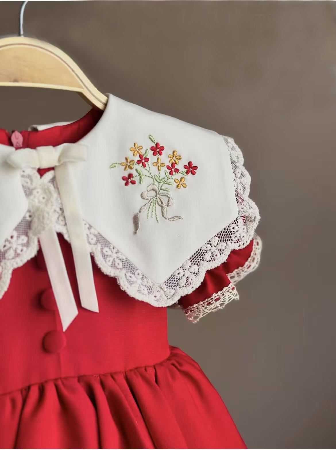 0-12Y Baby Girl Summer Red Emb - Photography Vintage Style avis et prix