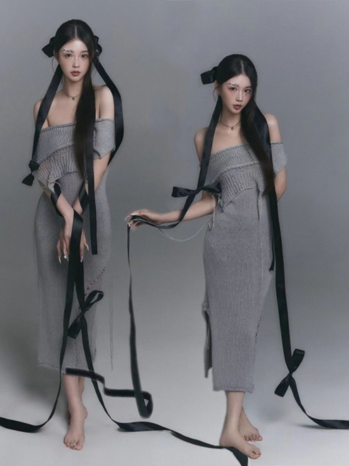 Gray Knitted Portrait Photogra - Photography Outfit avis et prix