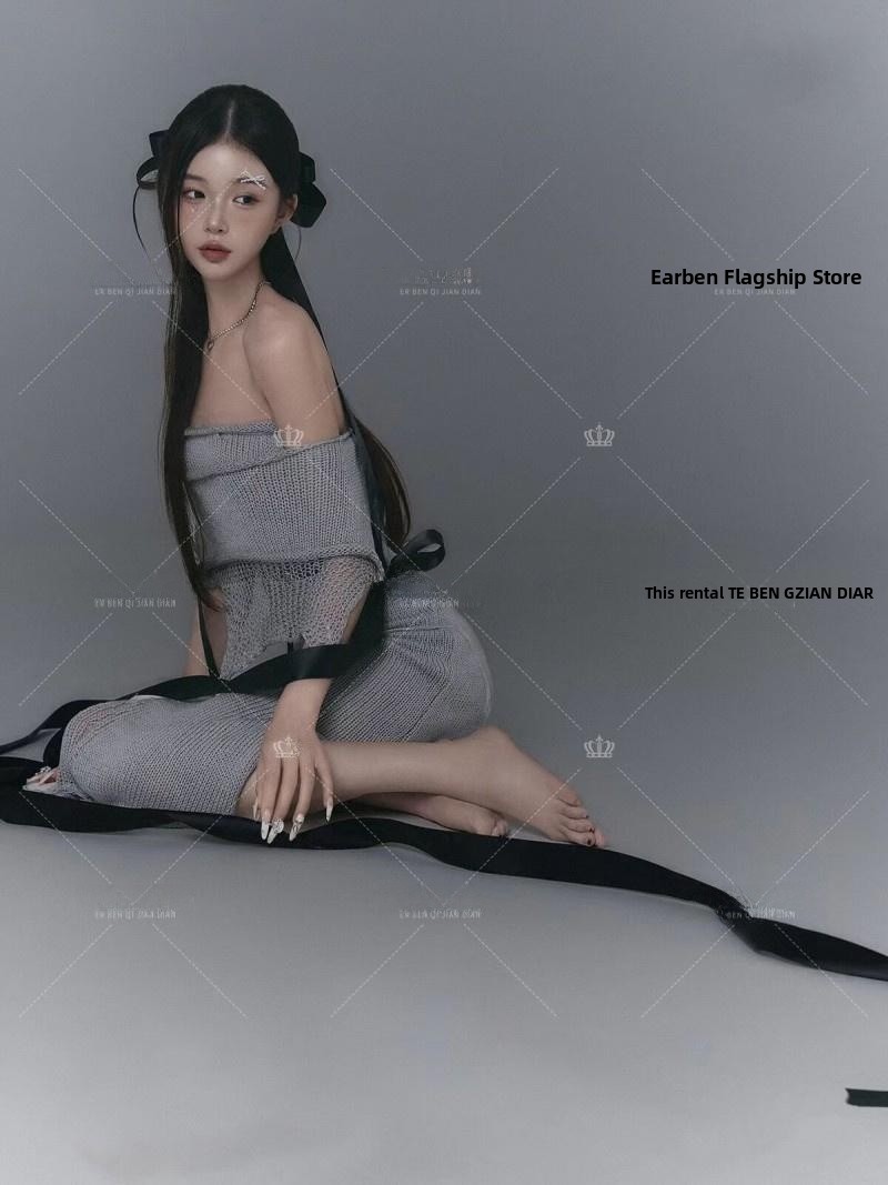 Gray Knitted Portrait Photogra - Photography Outfit avis et prix