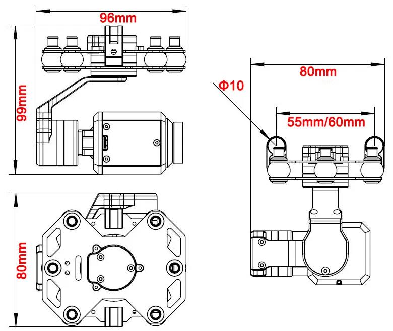 Tarot TL3T20 3-axis Gimbal 640 - Photography Drone avis et prix