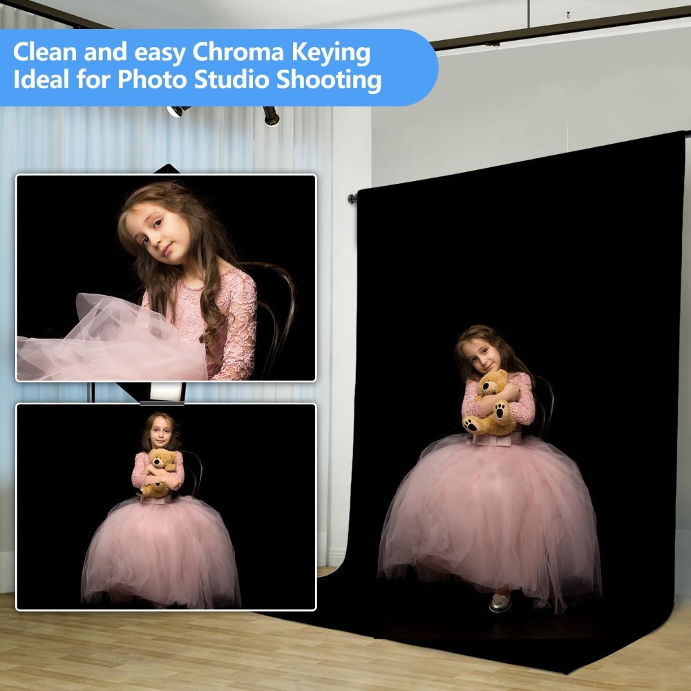 Black Background for Photograp - Photography Backdrop Muslin avis et prix