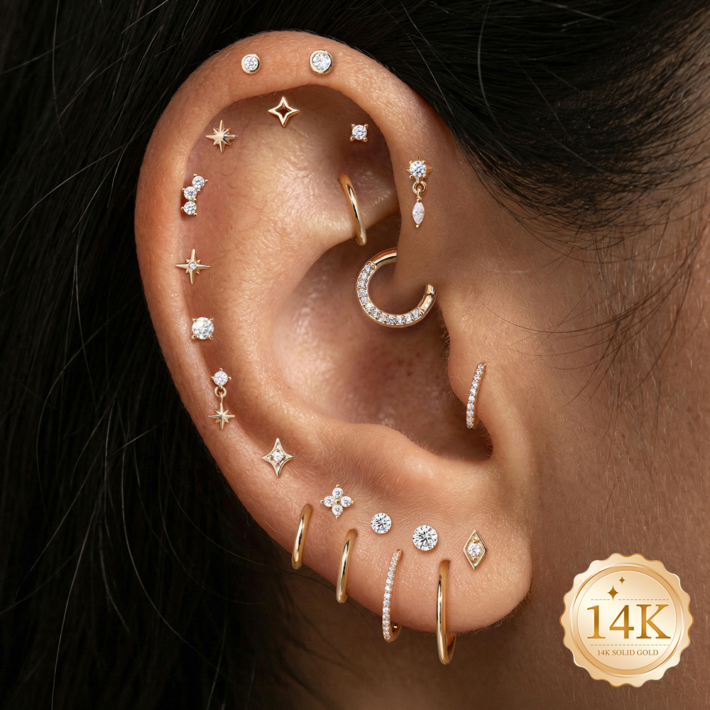 AIDE 14K Gold Stud Earrings fo - Photography Triangle avis et prix
