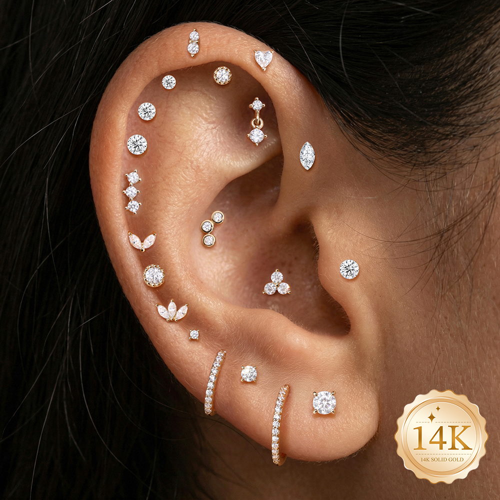 AIDE 14K Gold Stud Earrings fo - Photography Triangle avis et prix