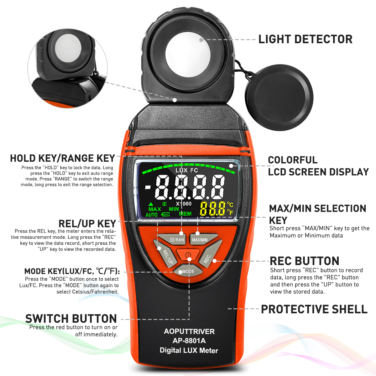 HOLDPEAK 8801A Light Meter 400 - Photography Hp avis et prix